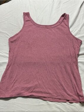 C Scoop Neck Tank Top in Dusty Rose Sz XL 1045